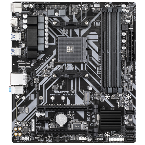 Gigabyte GA-B450M-DS3H V3 Socket Am4 Ddr4 Motherboard