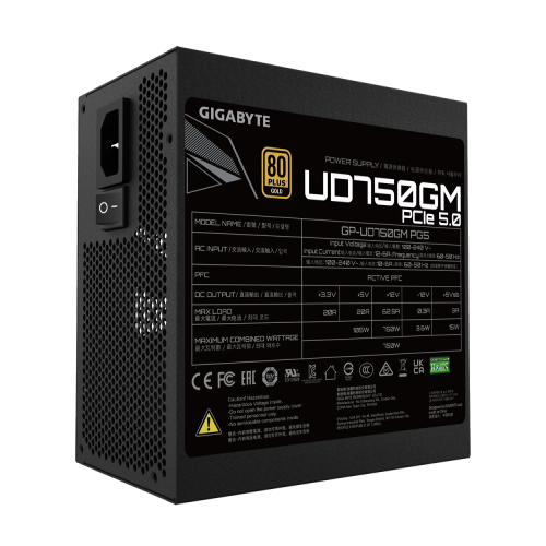 GIGABYTE 750W GP-UD750GM-PG5 80+ Gold Modular Power Supply