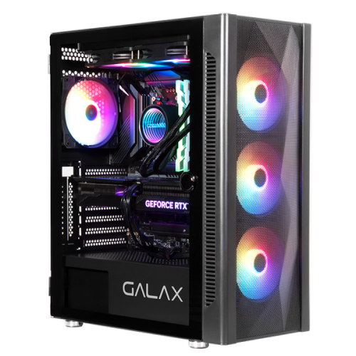 GALAX REVOLUTION 06 AS BLACK WITH 4PCS STATIC RGB FAN ATX CASE
