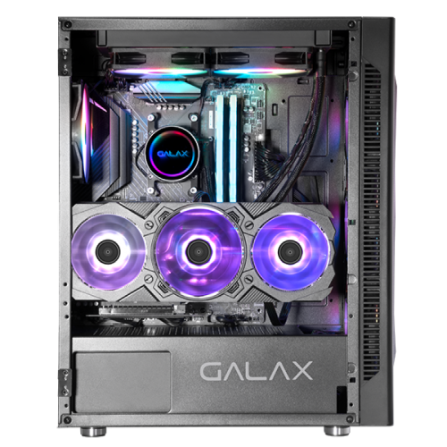 GALAX REVOLUTION 06 AS BLACK WITH 4PCS STATIC RGB FAN ATX CASE