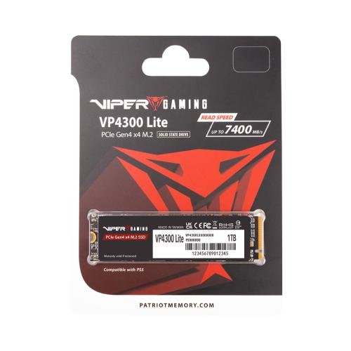 PATRIOT Viper VP4300 Lite 1TB M.2 2280 PCIe Gen4 SSD