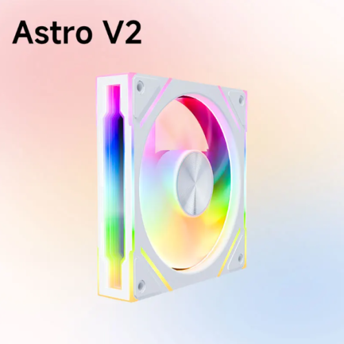 Jungle Leopard Astro V2 ARGB CPU Fan 120mm Infinity Mirror 5V 3PIN Motherboard Lighting Sync 4PIN WHITE