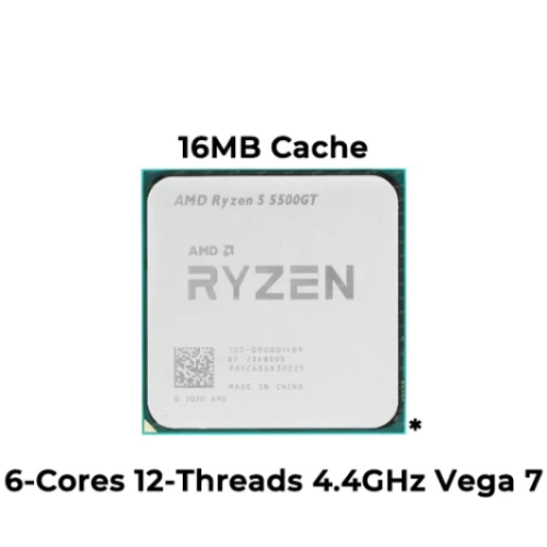 AMD RYZEN 5 5500GT 3.60-4.40GHZ 6-CORE, 12-THREAD MPK TRAY