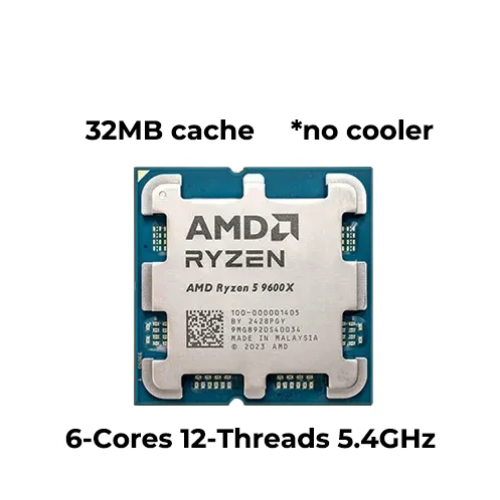AMD RYZEN 5 9600X (AM5) WITHOUT COOLER (TRAY TYPE)