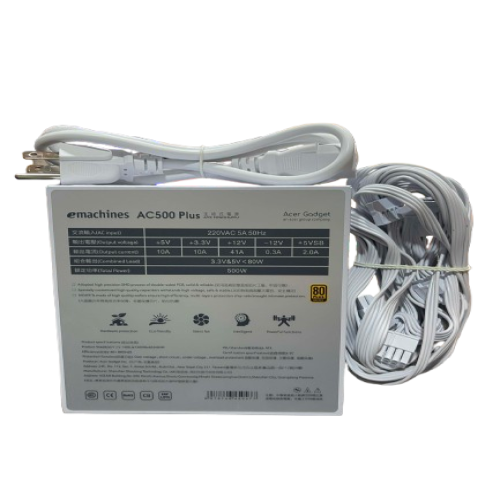 Acer AC-500 500w 80plus Bronze Power Supply - WHITE