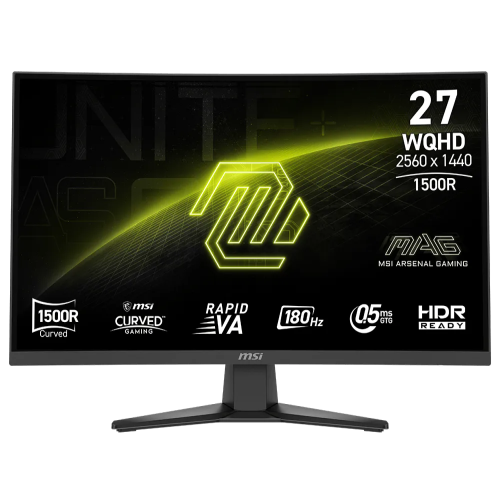 MSI MAG 275CQF E18 27 2k Reso 180Hz 0.05ms GTG Rapid VA Curved Gaming Monitor